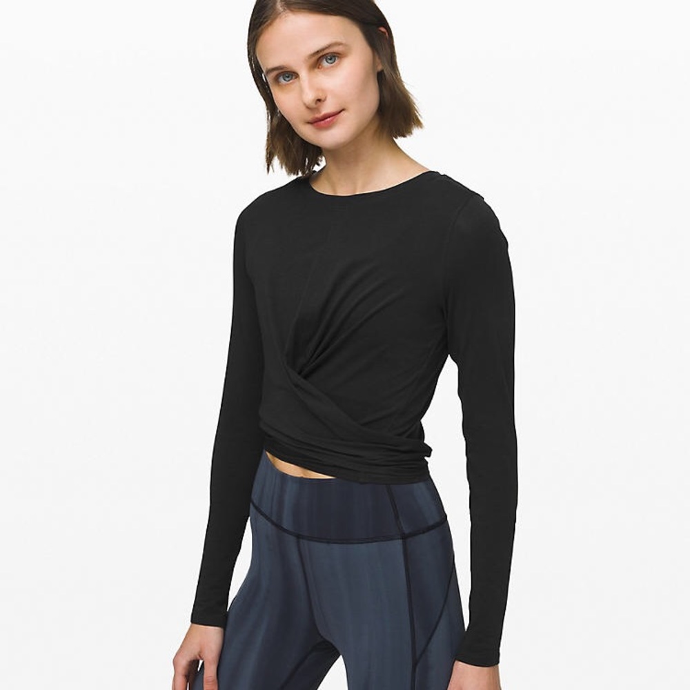 LULULEMON LONG SLEEVE TIE BACK TOP